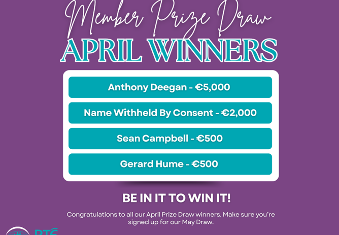April 2025 Prize Draw Winners