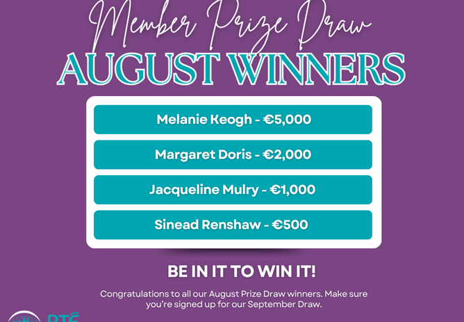 August 2026 Prize Draw Winners