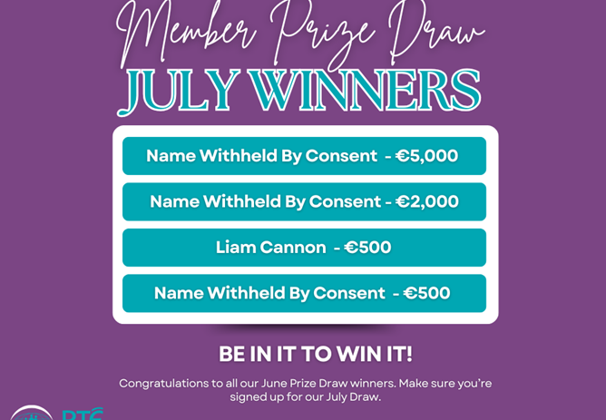 July 2025 Prize Draw Winners