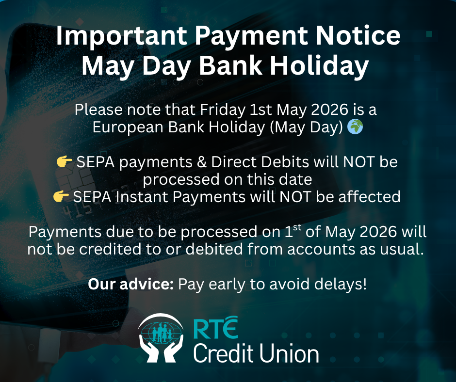 Important Payment Notice – May Day Bank Holiday