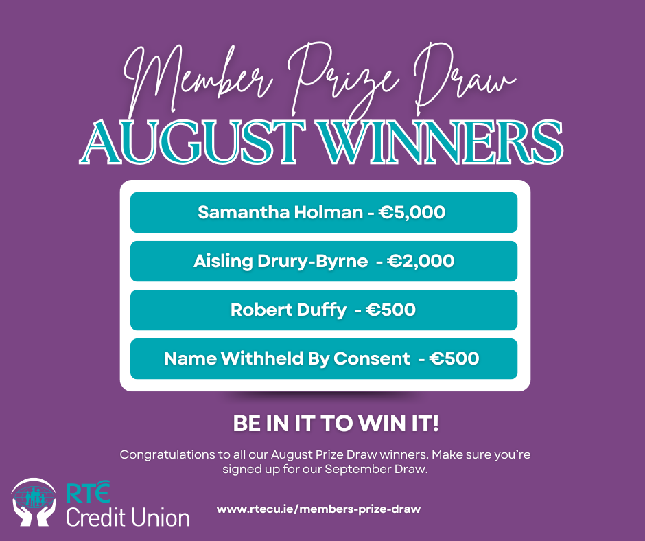 August 2025 Prize Draw Winners