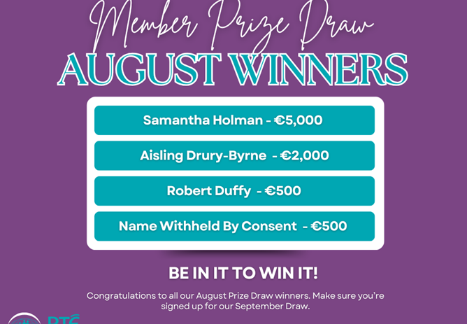 August 2025 Prize Draw Winners