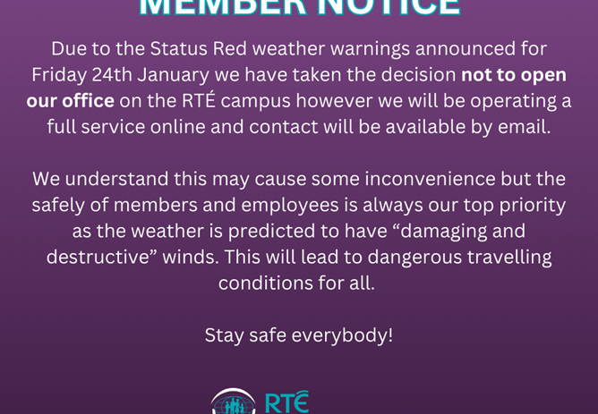 Weather Warning - Friday January 24th