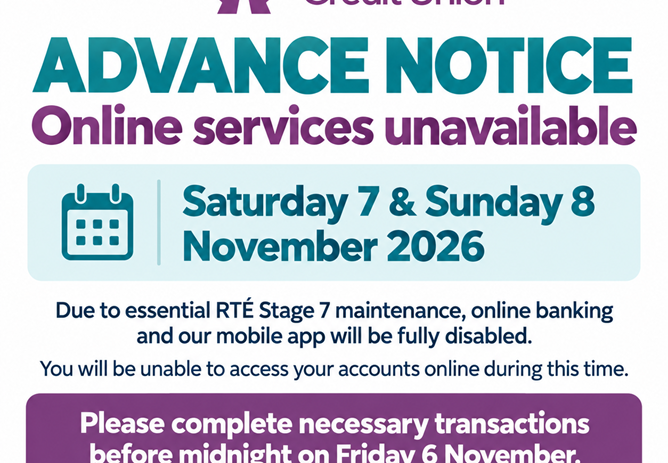 Advance Notice: Online Services Unavailable on 7 & 8 November
