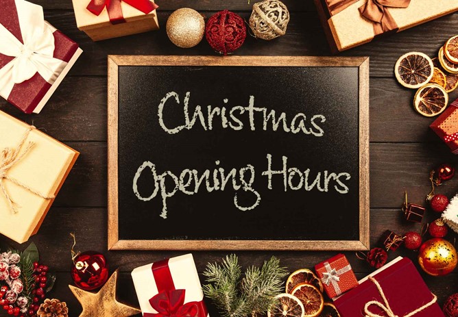 Christmas 2025 Opening Hours