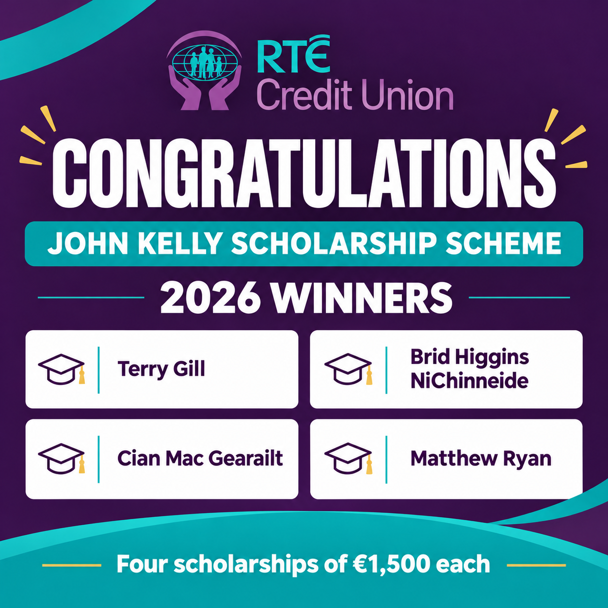 John Kelly Scholarship Scheme 2026 Winners